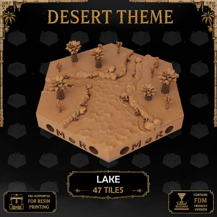 Desert Lake Tiles printable STL tile preview 1 — included tile image 1
