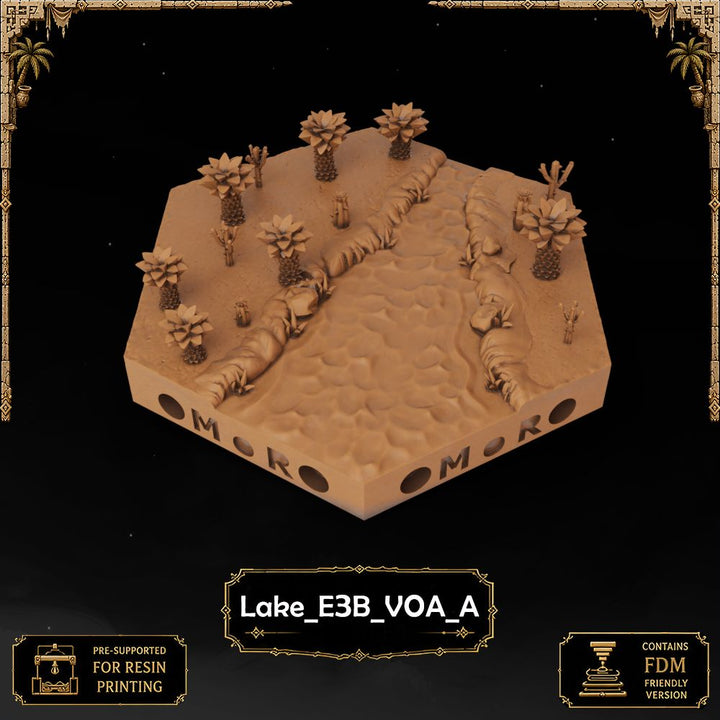 Desert Lake Tiles printable STL tile preview 3 — included tile image 3