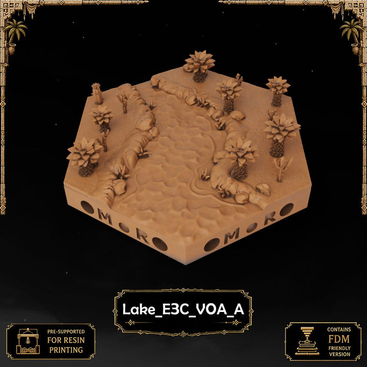 Desert Lake Tiles printable STL tile preview 6 — included tile image 6