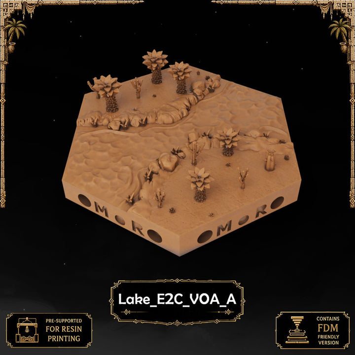 Desert Lake Tiles printable STL tile preview 7 — included tile image 7