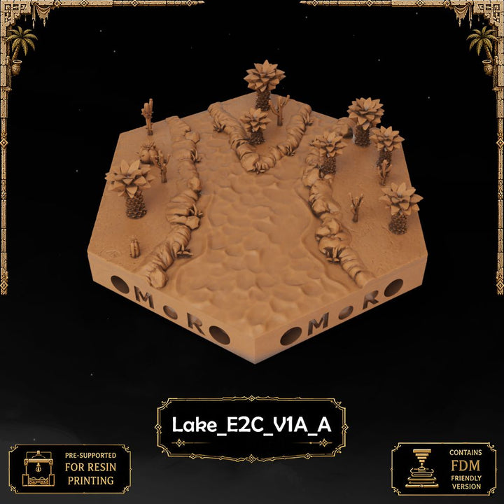 Desert Lake Tiles printable STL tile preview 8 — included tile image 8