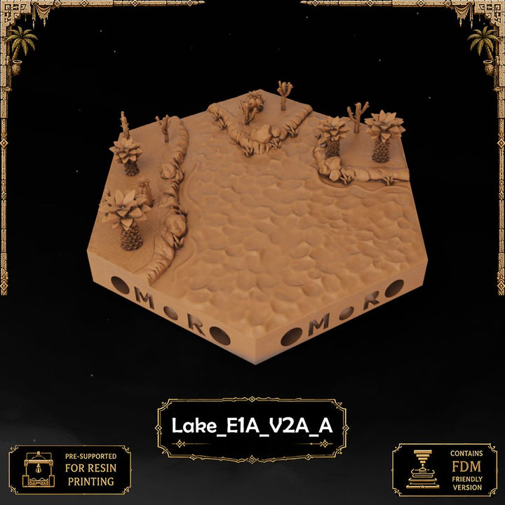Desert Lake Tiles printable STL tile preview 10 — included tile image 10