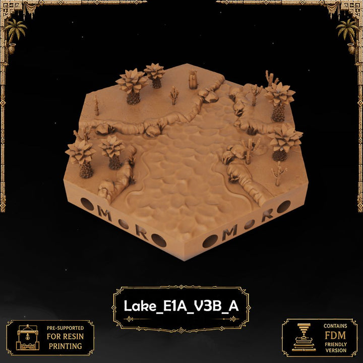 Desert Lake Tiles printable STL tile preview 38 — included tile image 38