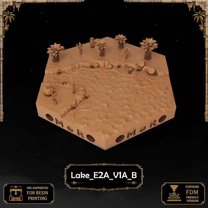 Desert Lake Tiles printable STL tile preview 39 — included tile image 39