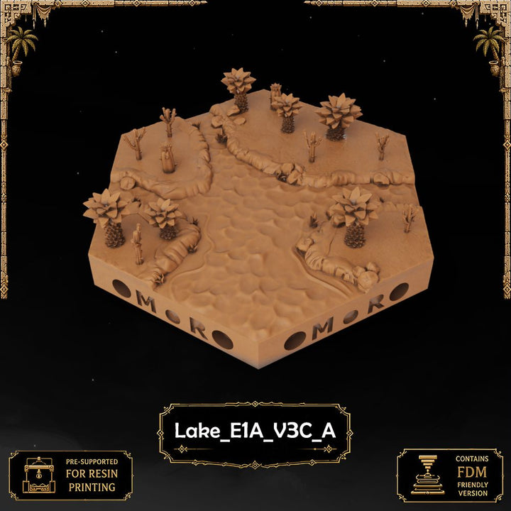 Desert Lake Tiles printable STL tile preview 43 — included tile image 43