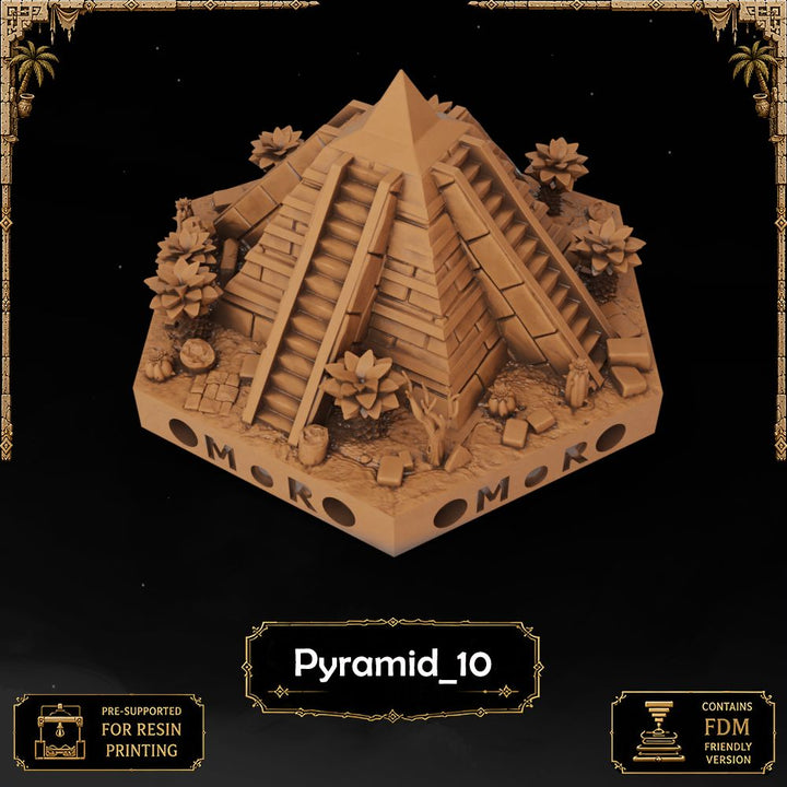 Desert Pyramid & temple Tiles printable STL tile preview 3 — included tile image 3