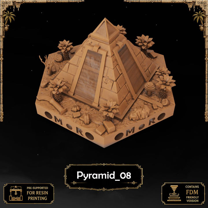 Desert Pyramid & temple Tiles printable STL tile preview 4 — included tile image 4