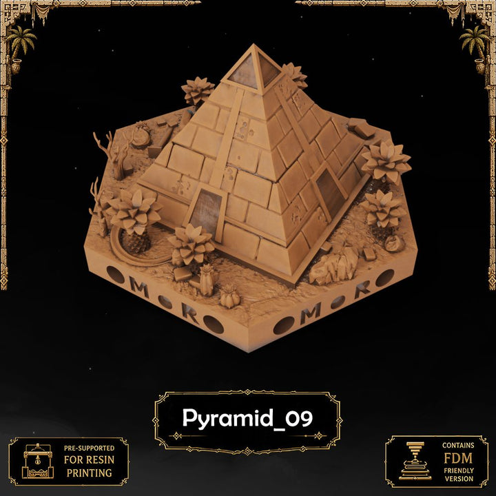 Desert Pyramid & temple Tiles printable STL tile preview 5 — included tile image 5