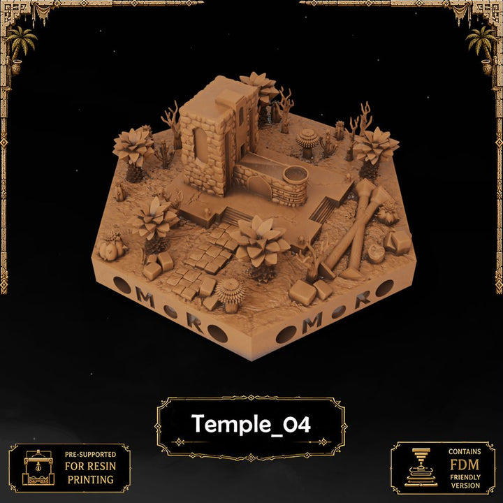 Desert Pyramid & temple Tiles printable STL tile preview 6 — included tile image 6