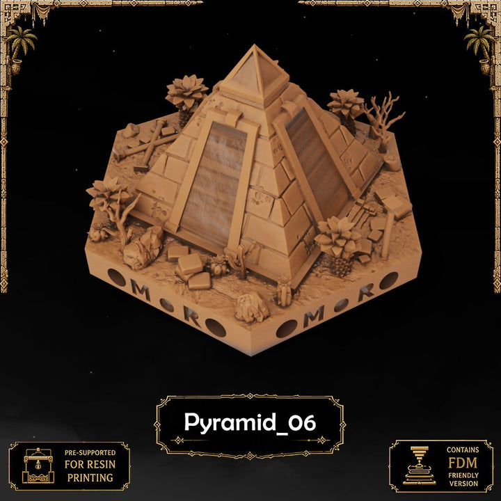 Desert Pyramid & temple Tiles printable STL tile preview 7 — included tile image 7