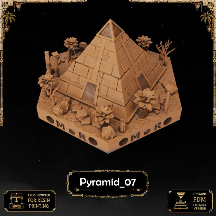 Desert Pyramid & temple Tiles printable STL tile preview 9 — included tile image 9