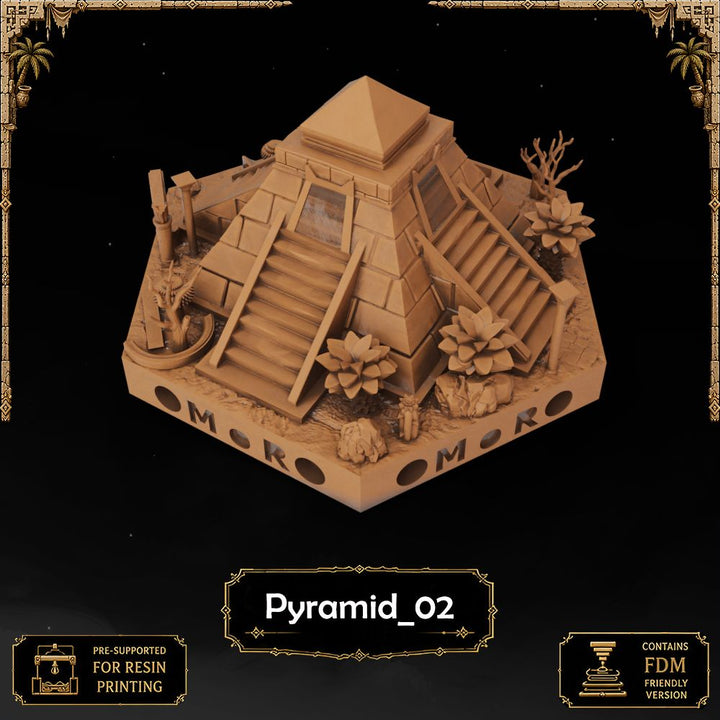 Desert Pyramid & temple Tiles printable STL tile preview 11 — included tile image 11