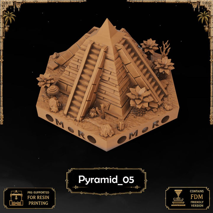 Desert Pyramid & temple Tiles printable STL tile preview 12 — included tile image 12
