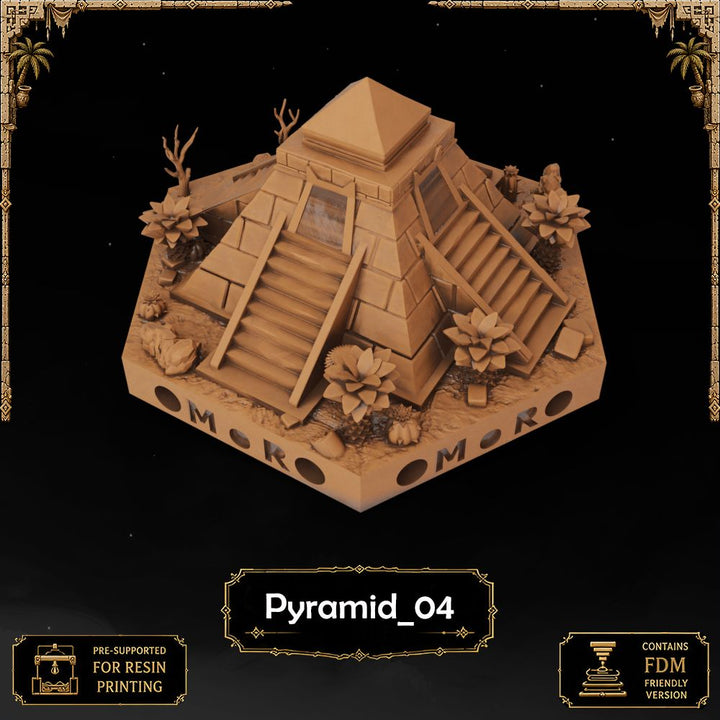Desert Pyramid & temple Tiles printable STL tile preview 14 — included tile image 14