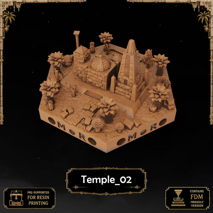 Desert Pyramid & temple Tiles printable STL tile preview 15 — included tile image 15