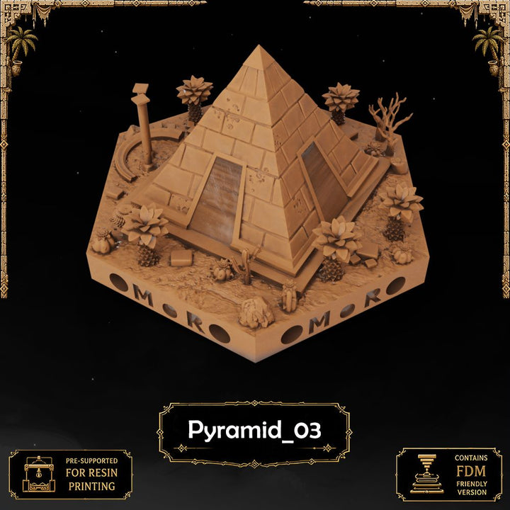 Desert Pyramid & temple Tiles printable STL tile preview 16 — included tile image 16
