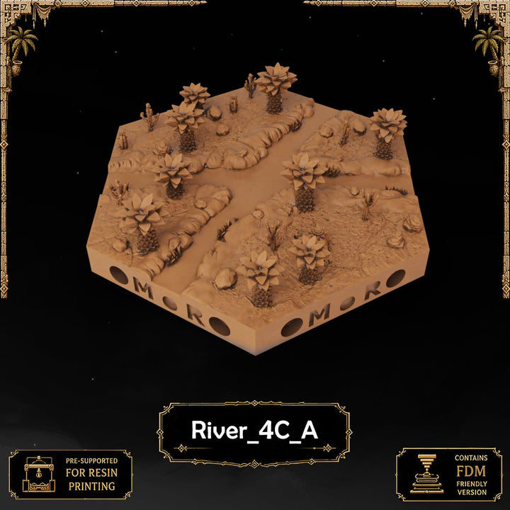 Desert River Tiles printable STL tile preview 2 — included tile image 2