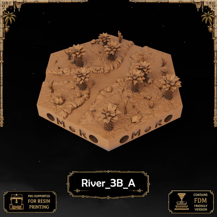 Desert River Tiles printable STL tile preview 4 — included tile image 4