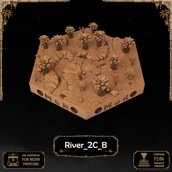 Desert River Tiles printable STL tile preview 6 — included tile image 6