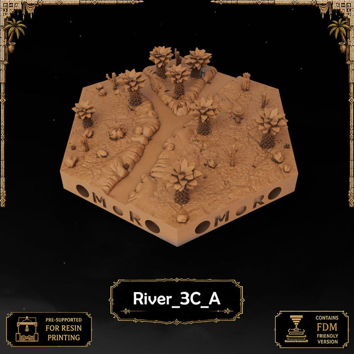 Desert River Tiles printable STL tile preview 7 — included tile image 7