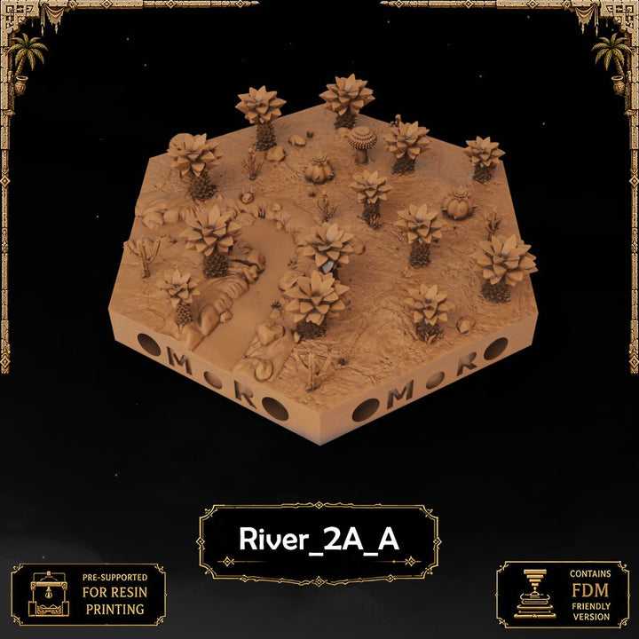 Desert River Tiles printable STL tile preview 9 — included tile image 9