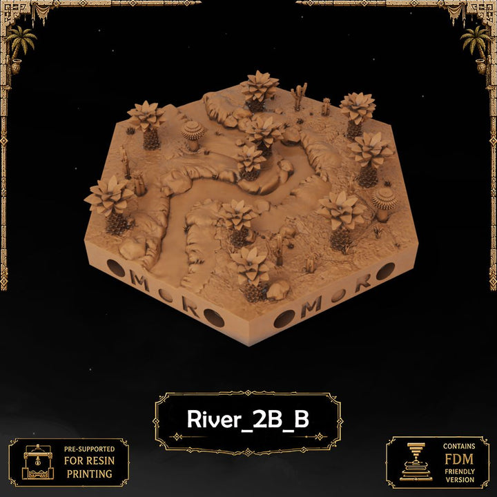 Desert River Tiles printable STL tile preview 10 — included tile image 10