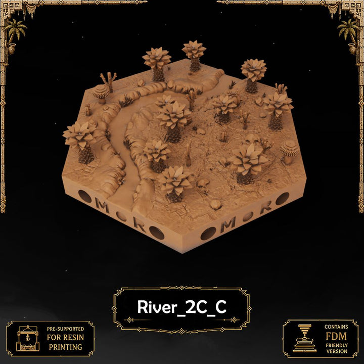 Desert River Tiles printable STL tile preview 11 — included tile image 11