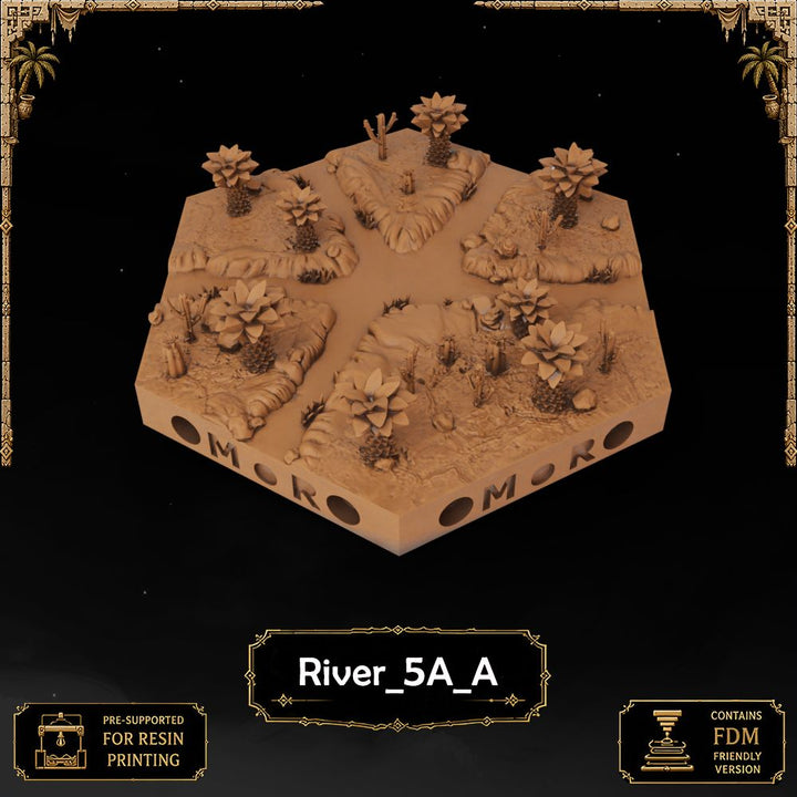 Desert River Tiles printable STL tile preview 12 — included tile image 12