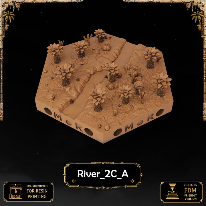 Desert River Tiles printable STL tile preview 14 — included tile image 14