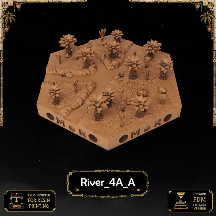 Desert River Tiles printable STL tile preview 17 — included tile image 17