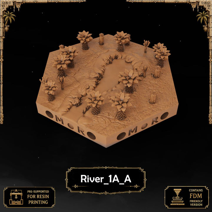 Desert River Tiles printable STL tile preview 18 — included tile image 18