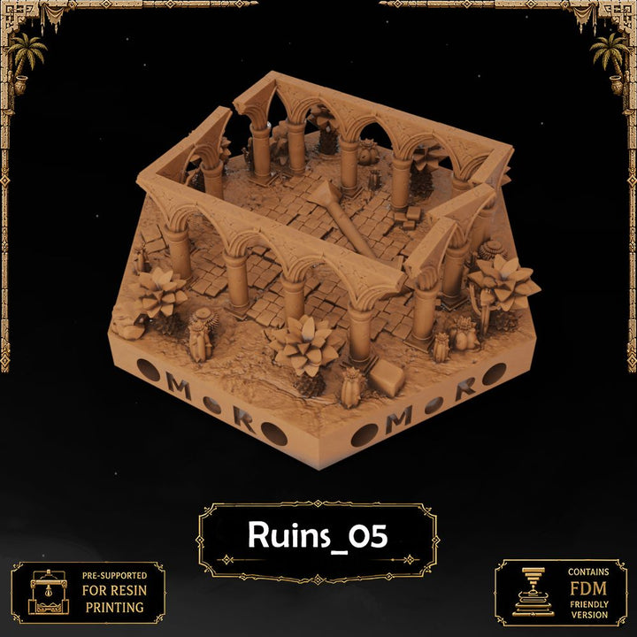 Desert Ruin Tiles printable STL tile preview 3 — included tile image 3