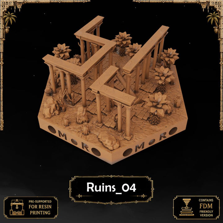Desert Ruin Tiles printable STL tile preview 4 — included tile image 4