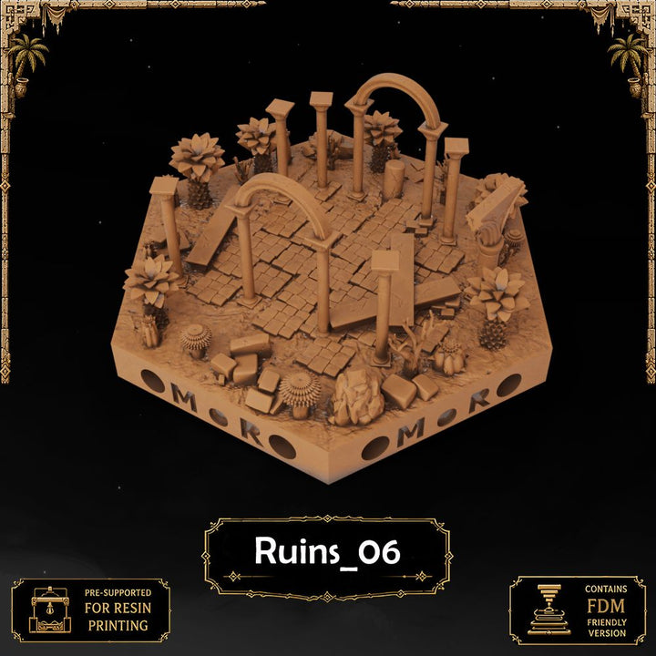 Desert Ruin Tiles printable STL tile preview 6 — included tile image 6