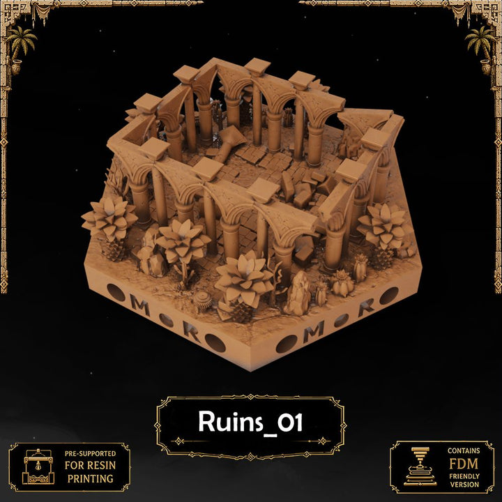 Desert Ruin Tiles printable STL tile preview 7 — included tile image 7