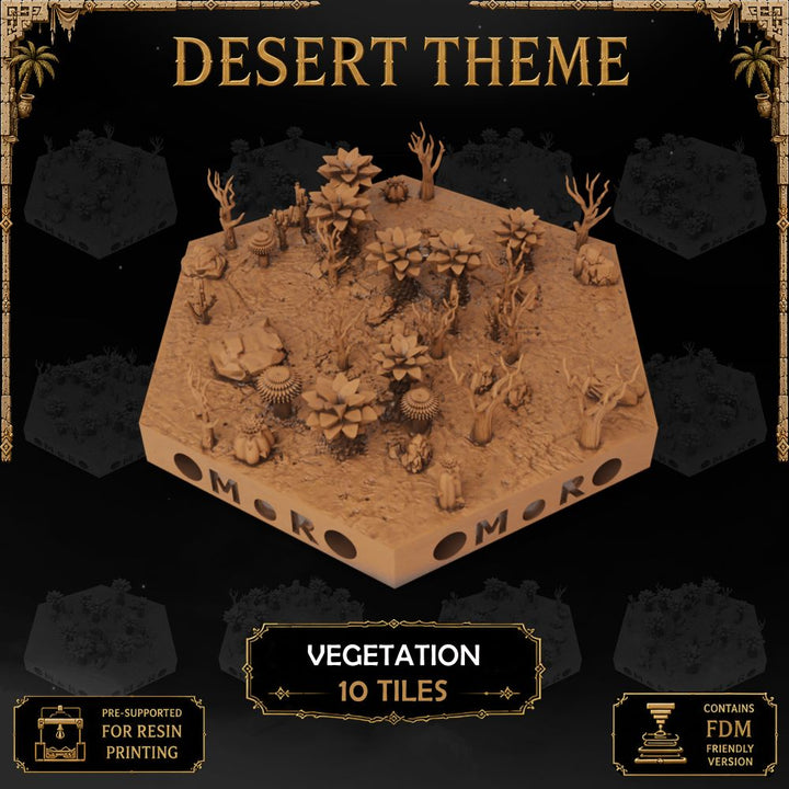 Desert Vegetation Tiles printable STL tile preview 1 — included tile image 1