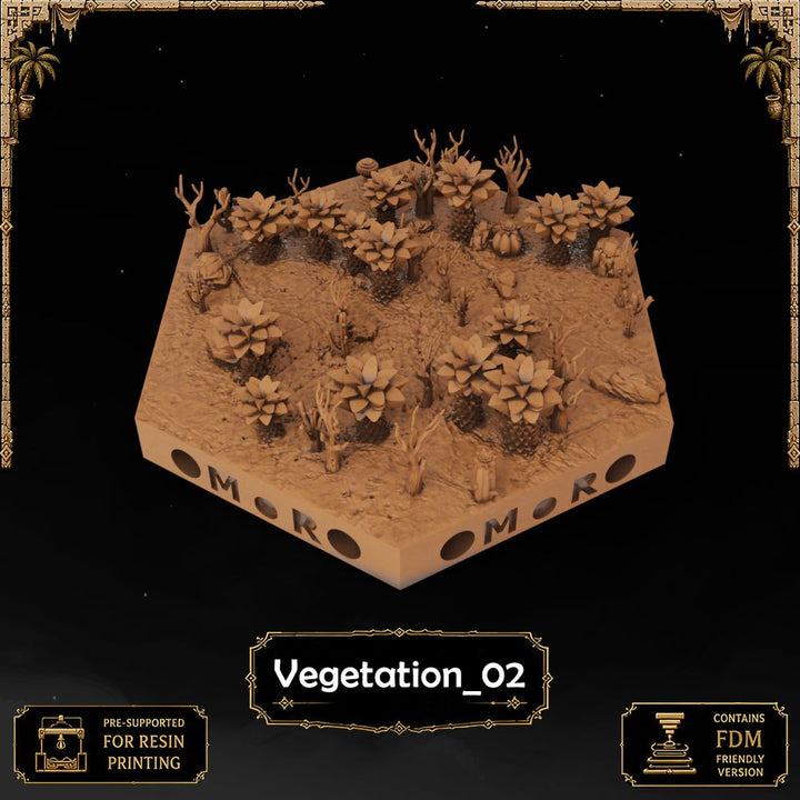 Desert Vegetation Tiles printable STL tile preview 3 — included tile image 3