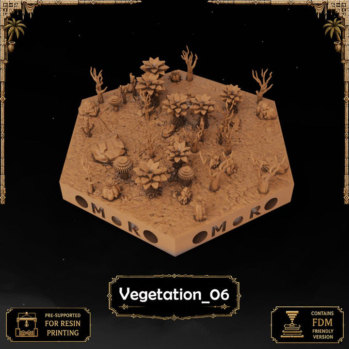 Desert Vegetation Tiles printable STL tile preview 4 — included tile image 4
