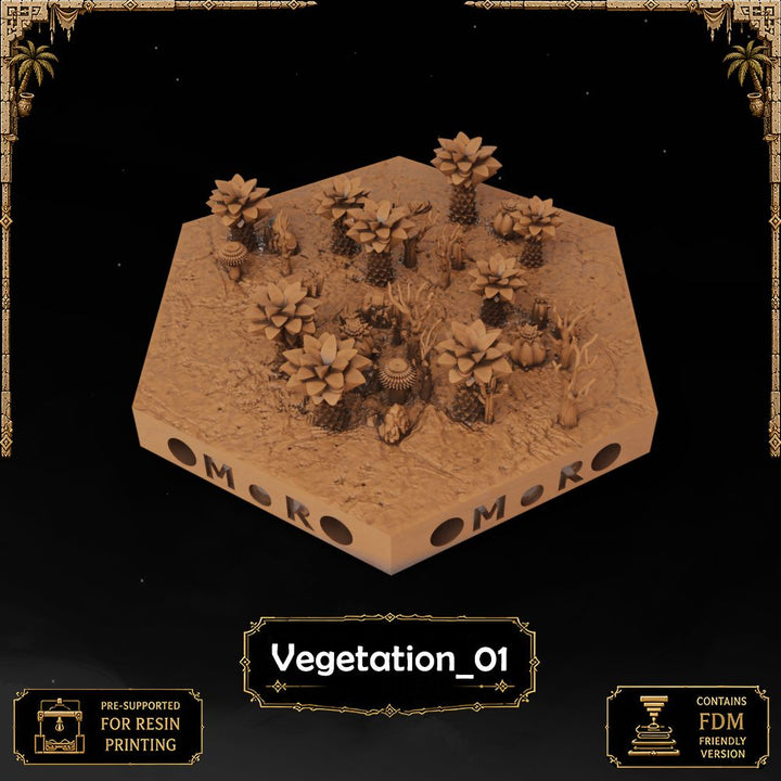 Desert Vegetation Tiles printable STL tile preview 9 — included tile image 9