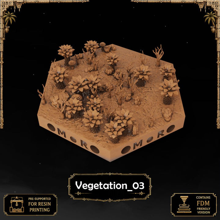 Desert Vegetation Tiles printable STL tile preview 10 — included tile image 10