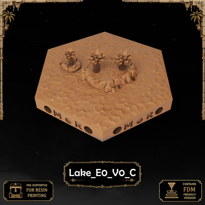 Desert WaterLake Water Tiles printable STL tile preview 2 — included tile image 2