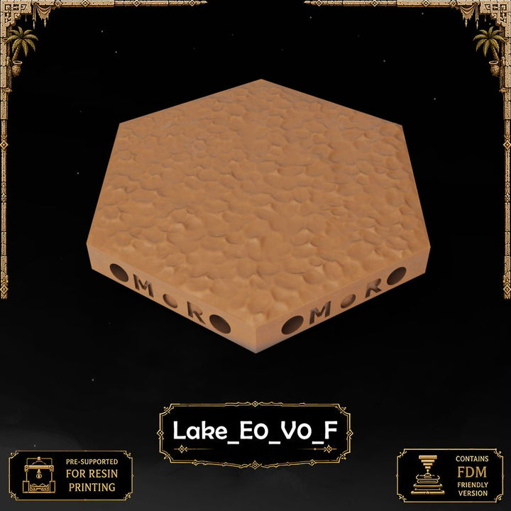 Desert WaterLake Water Tiles printable STL tile preview 4 — included tile image 4