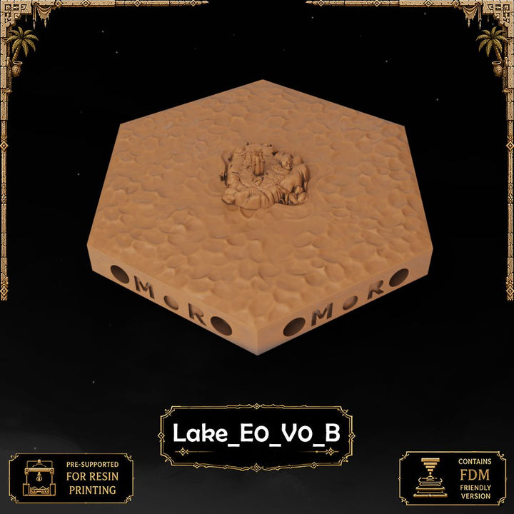 Desert WaterLake Water Tiles printable STL tile preview 5 — included tile image 5