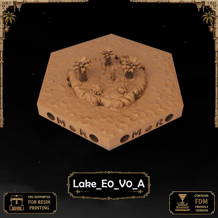 Desert WaterLake Water Tiles printable STL tile preview 6 — included tile image 6