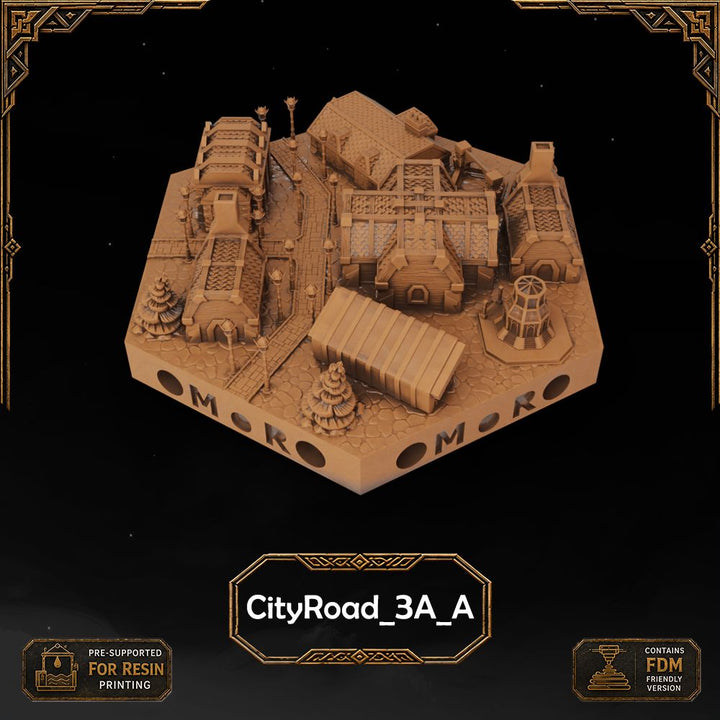 Dwarven City Road Tiles printable STL tile preview 2 — included tile image 2