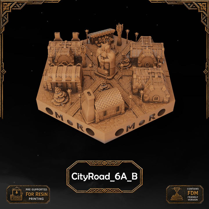 Dwarven City Road Tiles printable STL tile preview 3 — included tile image 3