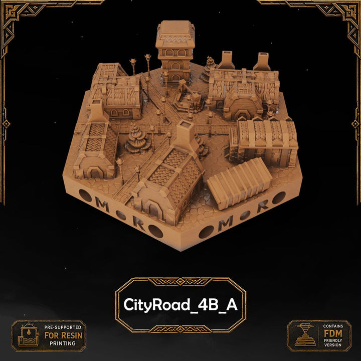 Dwarven City Road Tiles printable STL tile preview 8 — included tile image 8