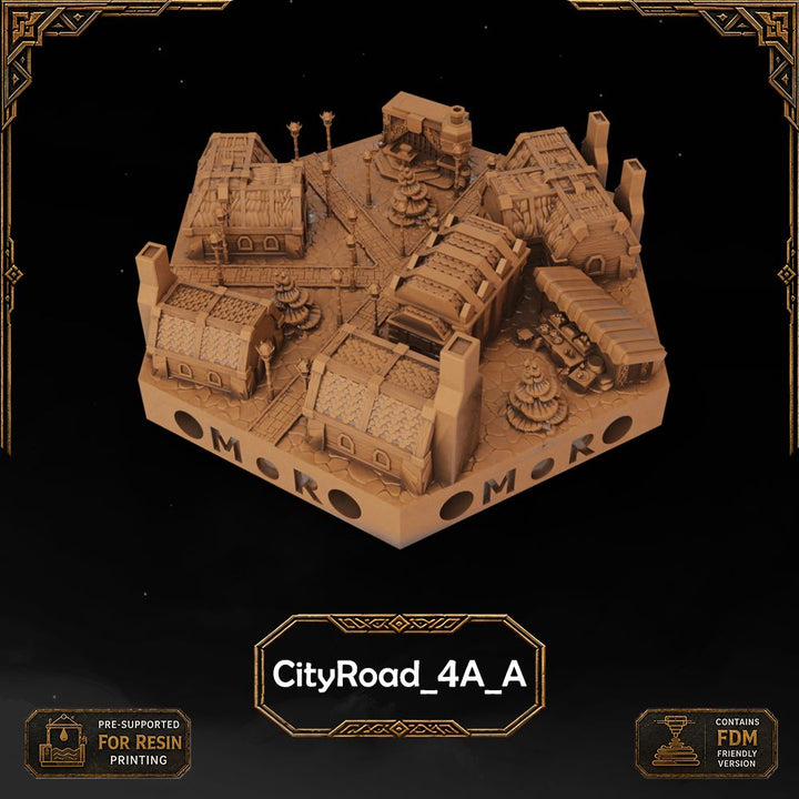 Dwarven City Road Tiles printable STL tile preview 9 — included tile image 9