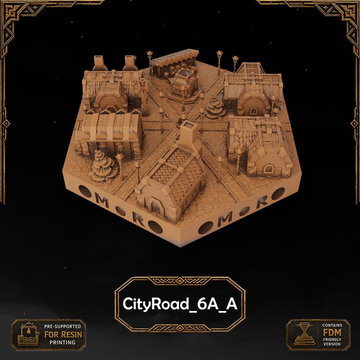 Dwarven City Road Tiles printable STL tile preview 11 — included tile image 11