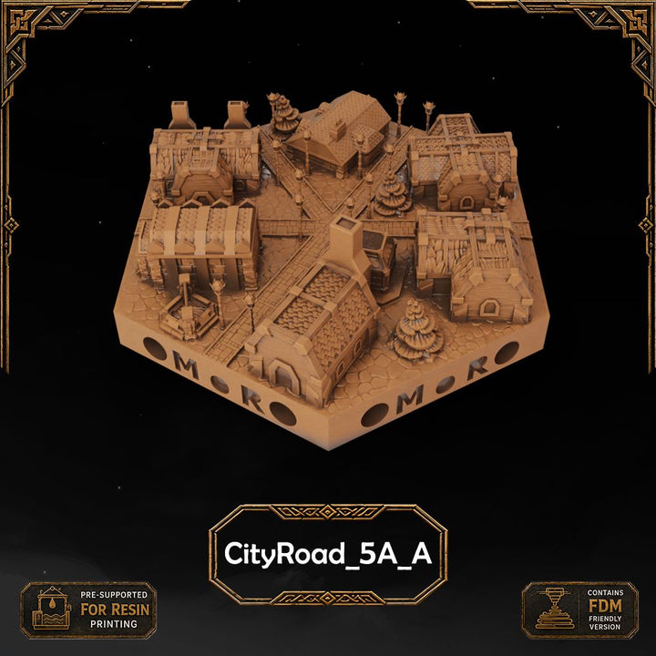 Dwarven City Road Tiles printable STL tile preview 14 — included tile image 14